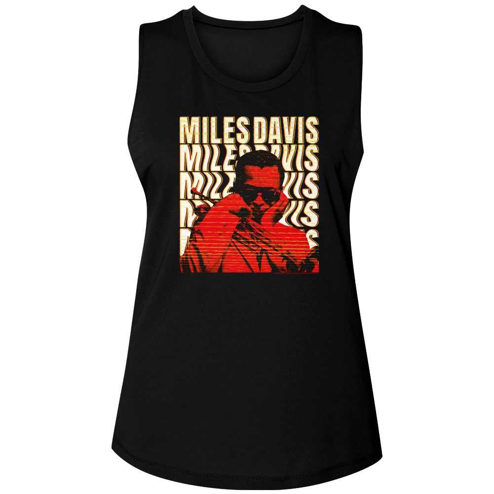 Miles Davis - MILES DAVIS WARPED TEXT Adult Shirt