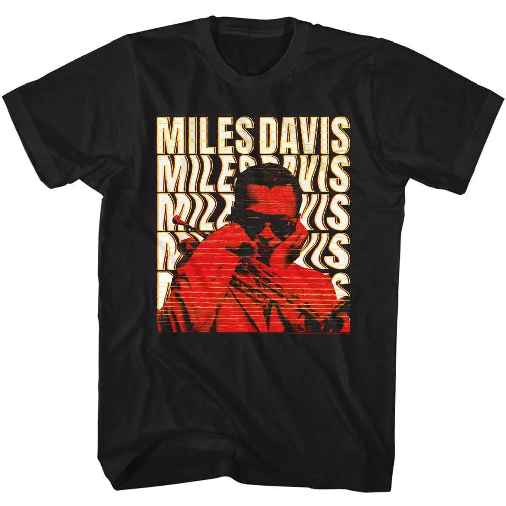 Miles Davis - MILES DAVIS WARPED TEXT Adult Shirt