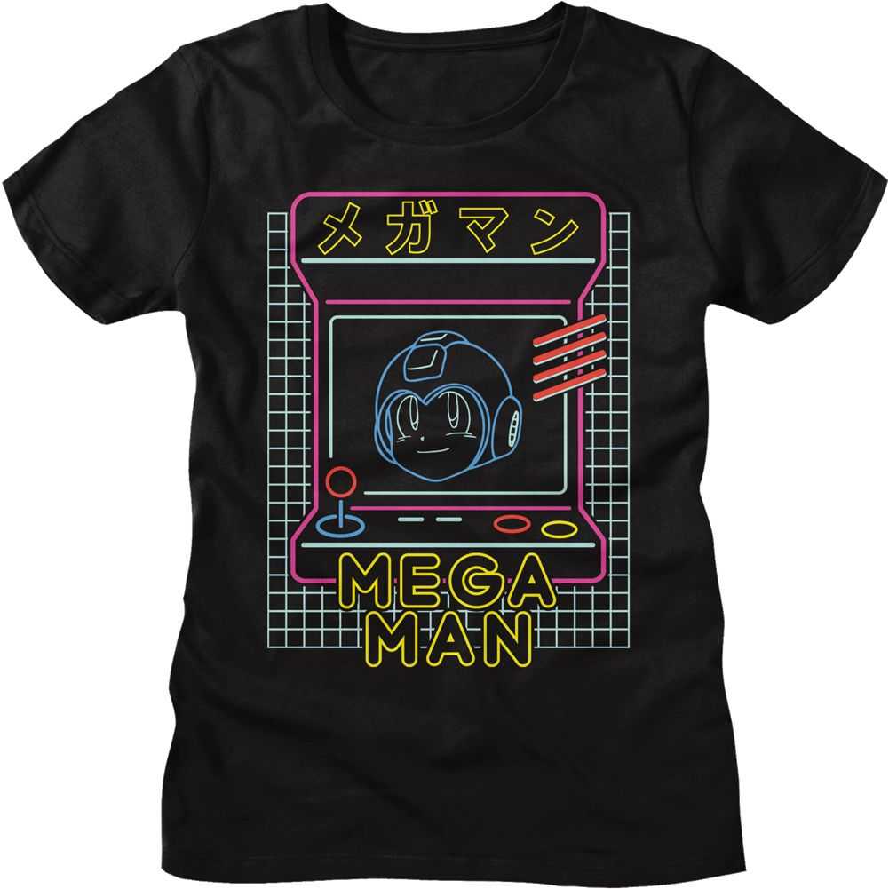 Mega Man - MEGA MAN NEON ARCADE Adult Shirt