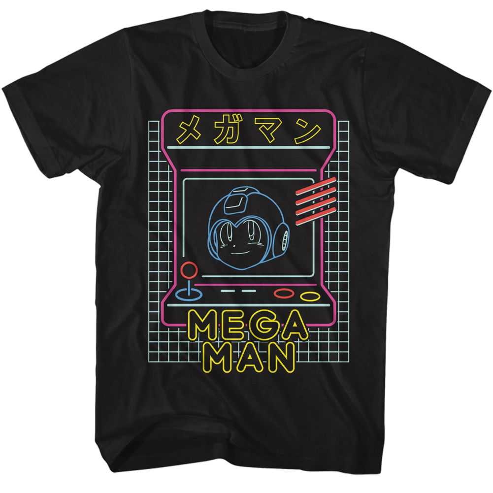 Mega Man - MEGA MAN NEON ARCADE Adult Shirt