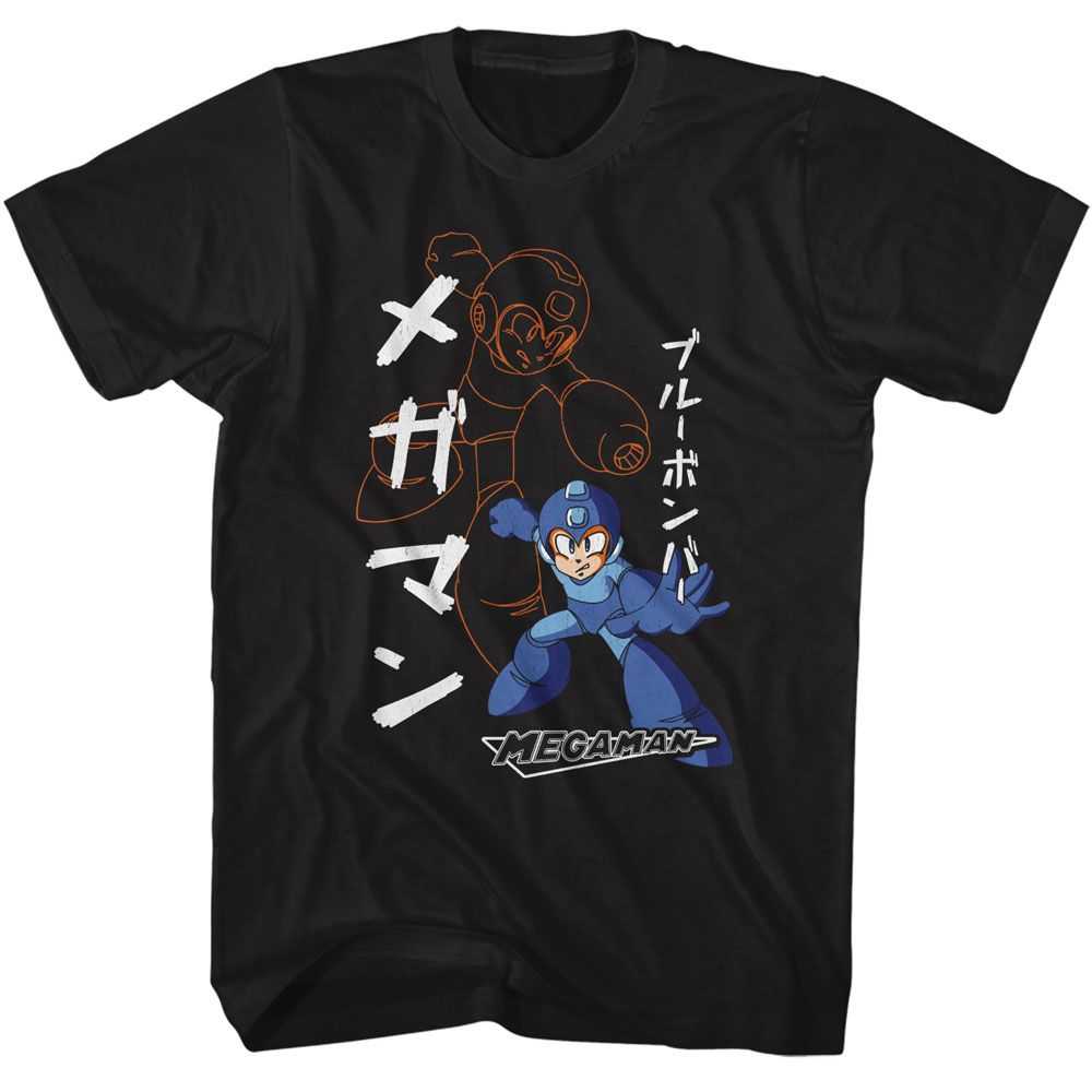 Mega Man - MEGA MAN SOLID AND OUTLINE Adult Shirt