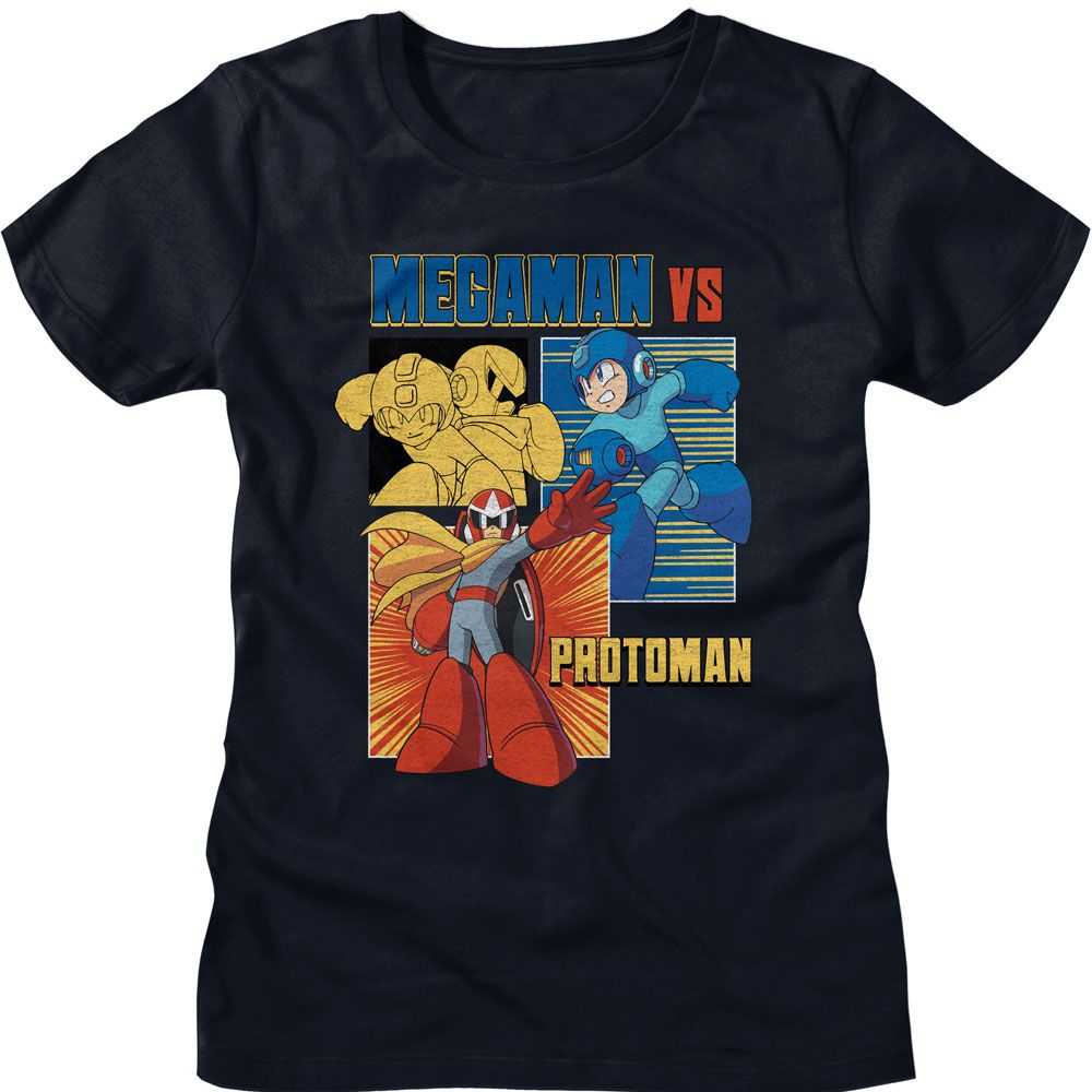 Mega Man - MEGA MAN VS PROTOMAN Adult Shirt