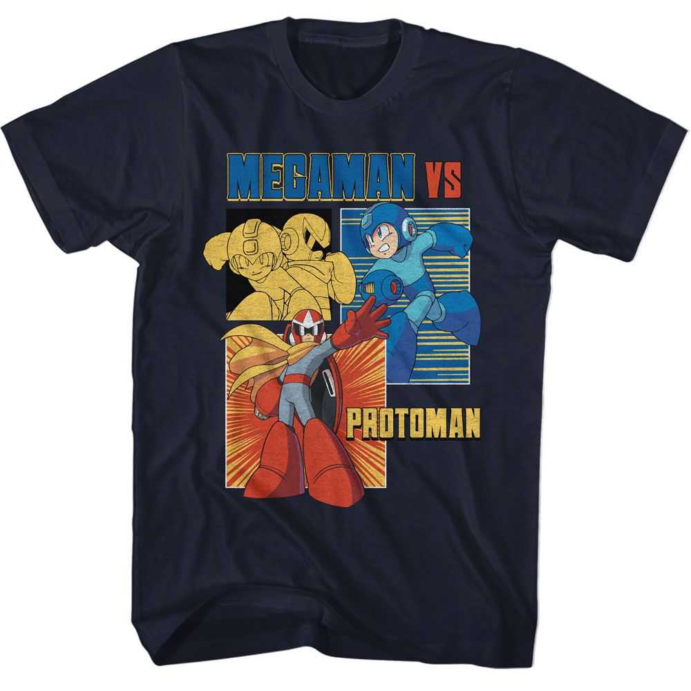 Mega Man - MEGA MAN VS PROTOMAN Adult Shirt