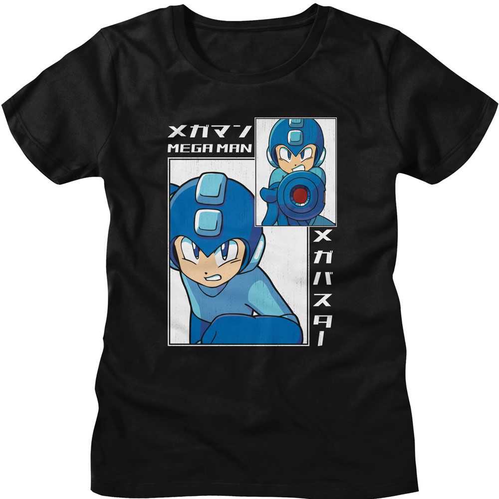 Mega Man - MEGA MAN BIG AND SMALL RECTANGLE Adult Shirt