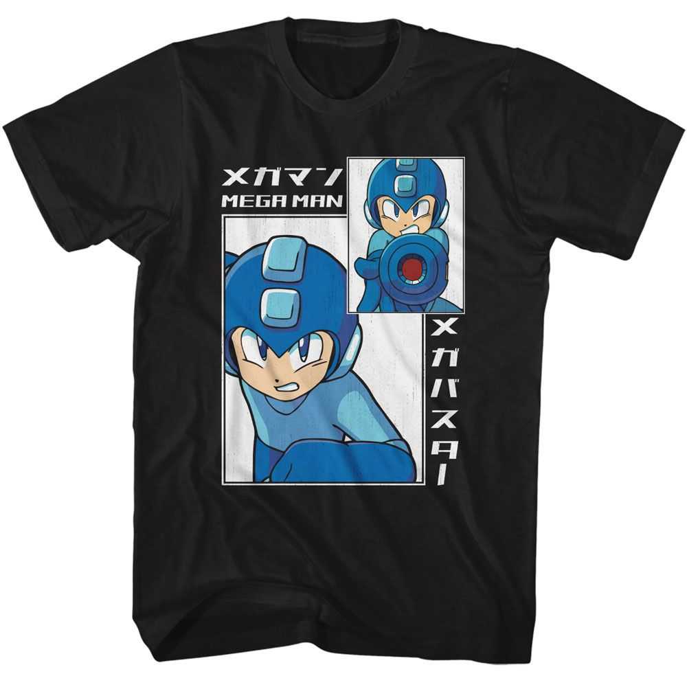 Mega Man - MEGA MAN BIG AND SMALL RECTANGLE Adult Shirt