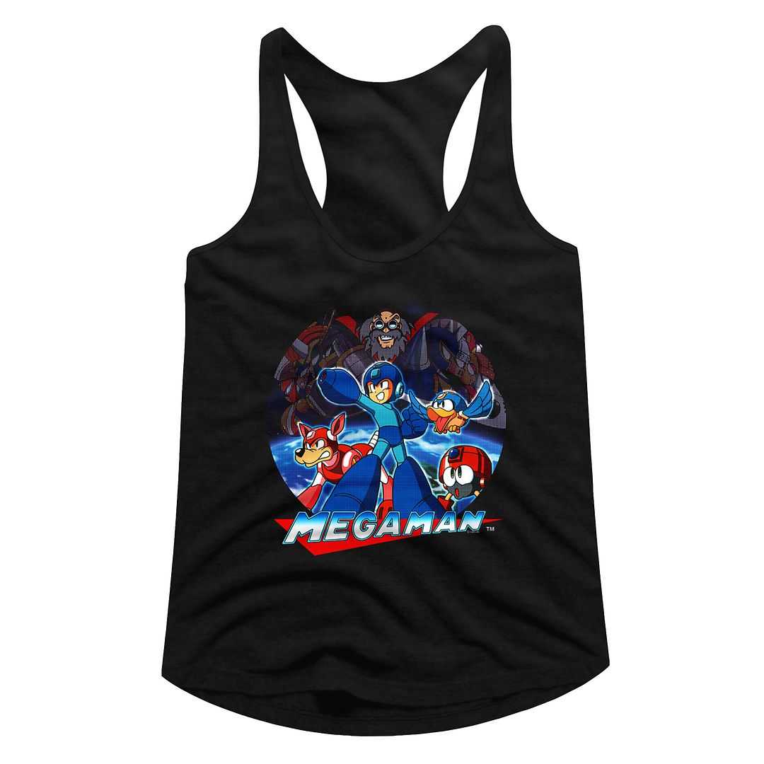 Mega Man - MEGAMAN COLLAGE Adult Shirt