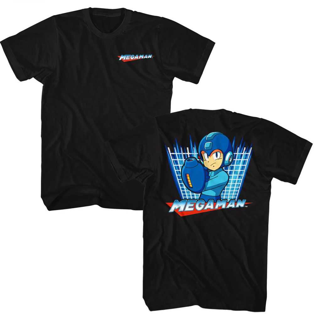 Mega Man - MEGA MAN BB1 FRONT BACK Adult Shirt