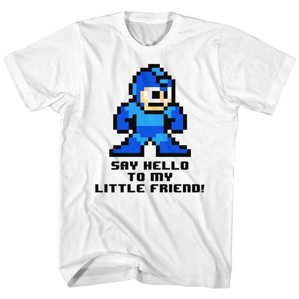 Mega Man - SAY HELLO TO MY LITTLE FRIEND Adult Shirt