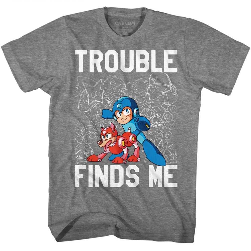 Mega Man - TROUBLE Adult Shirt