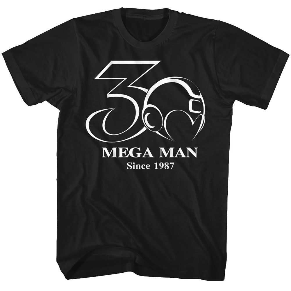 Mega Man - 30TH BW Adult Shirt