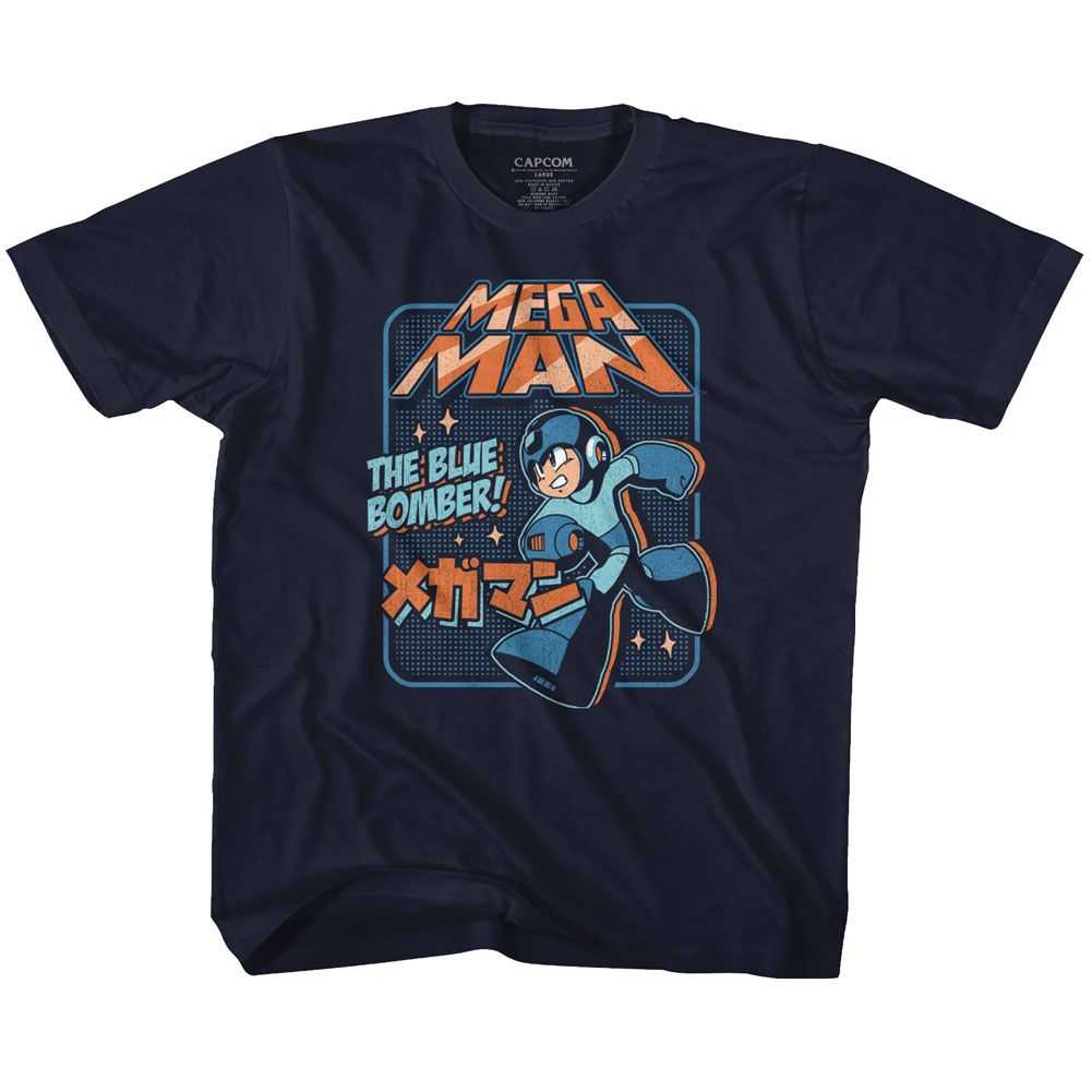 Mega Man - GRAPHIC BLU BOMBER Youth Shirt