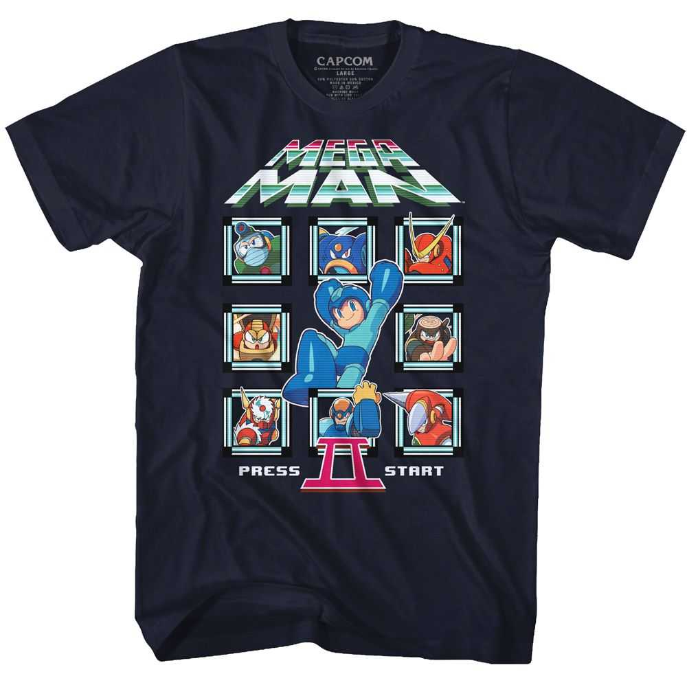 Mega Man - MM2 CREW Adult Shirt