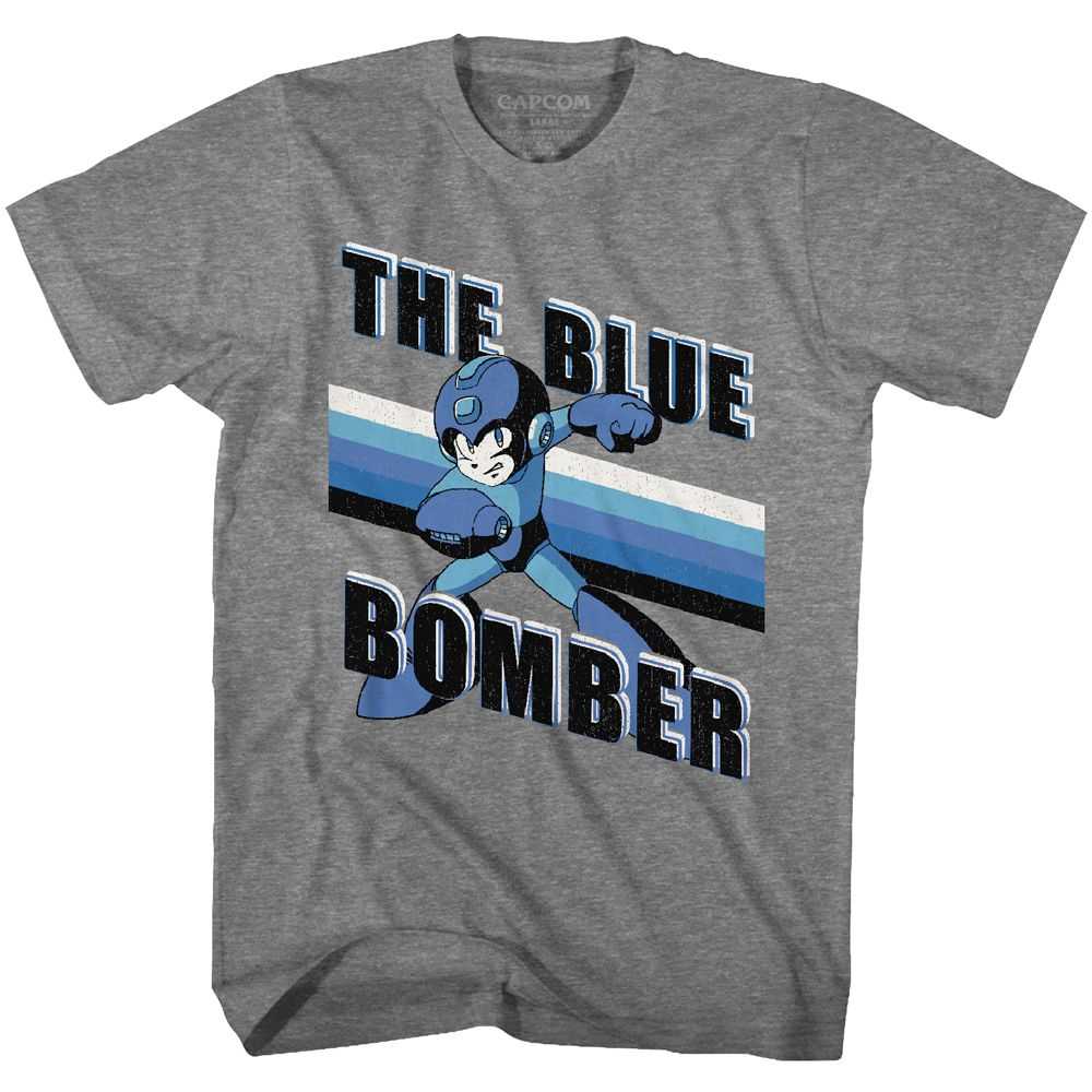 Mega Man - BLUE BOMBER STRIPES Adult Shirt
