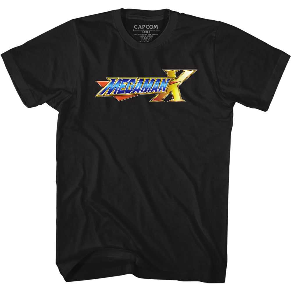 Mega Man - MEGAMAN X LOGO Adult Shirt