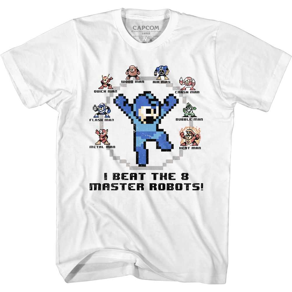 Mega Man - 8 MASTER ROBOTS Adult Shirt