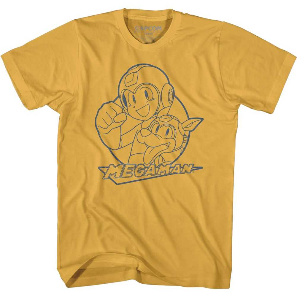 Mega Man - MEGA AND RUSH Adult Shirt
