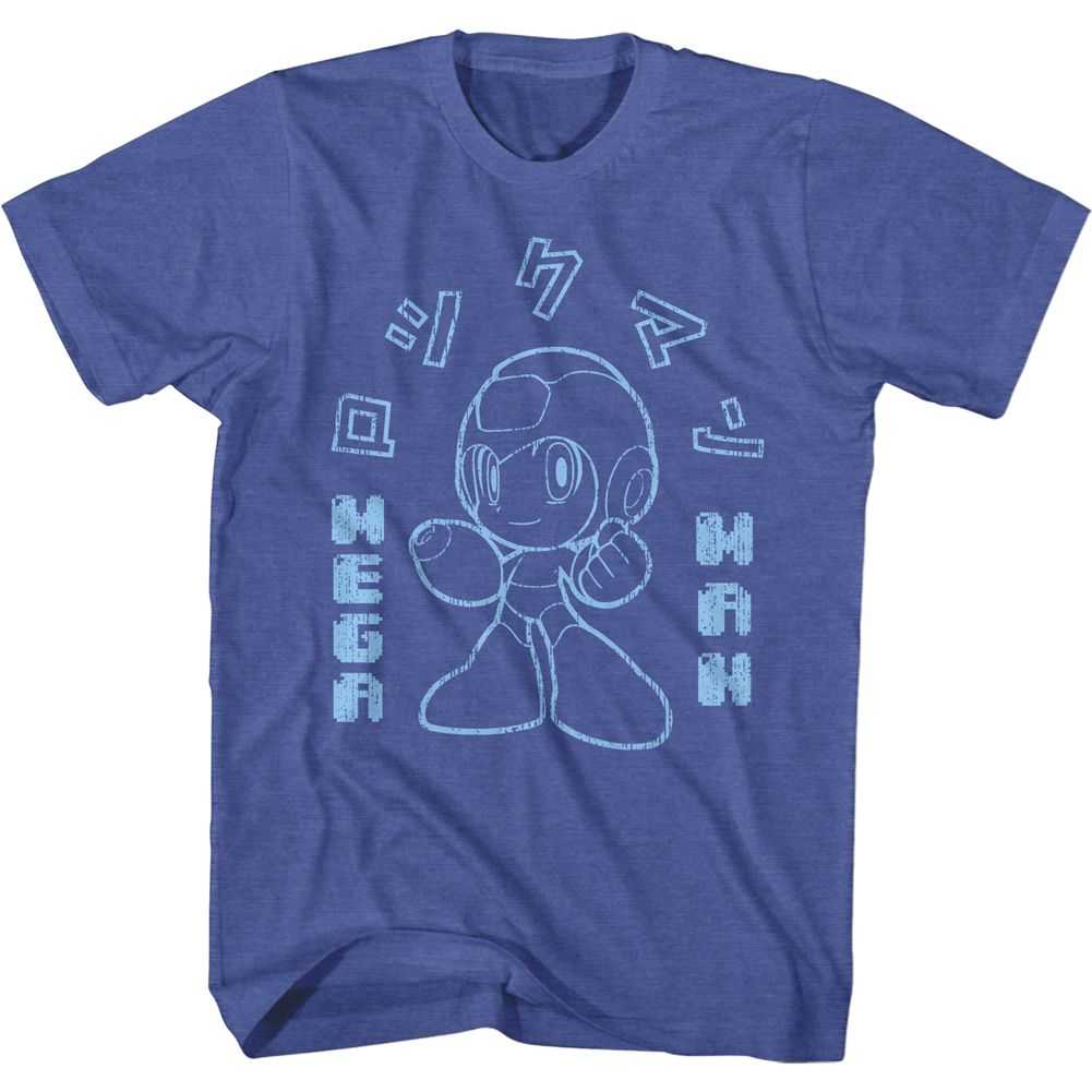 Mega Man - JAPANESE TEXT Adult Shirt