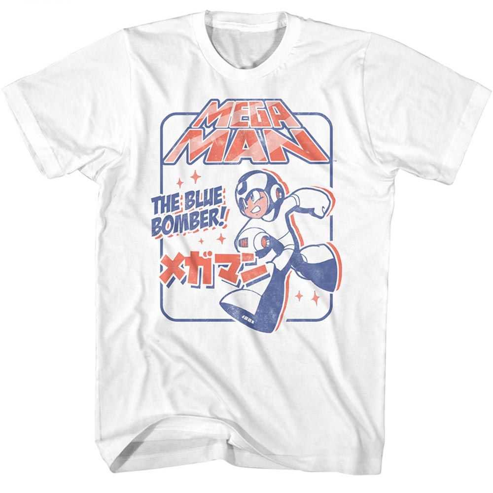 Mega Man - MEGAMAN BLUE BOMBER AGAIN Adult Shirt