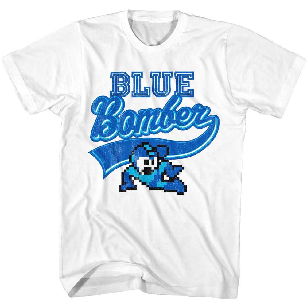 Mega Man - MEGAMAN BLUE BOMBER Adult Shirt