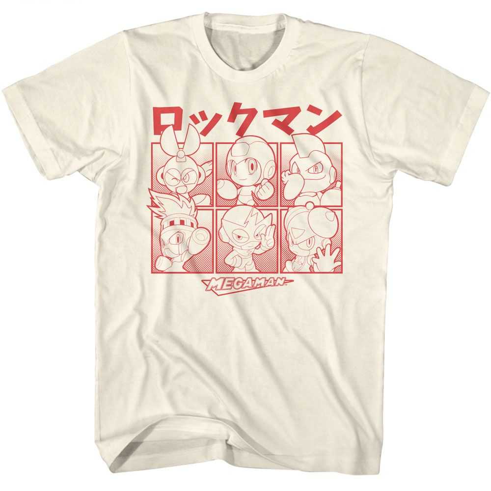 Mega Man - MEGA MAN HALFTONE BOXES Adult Shirt