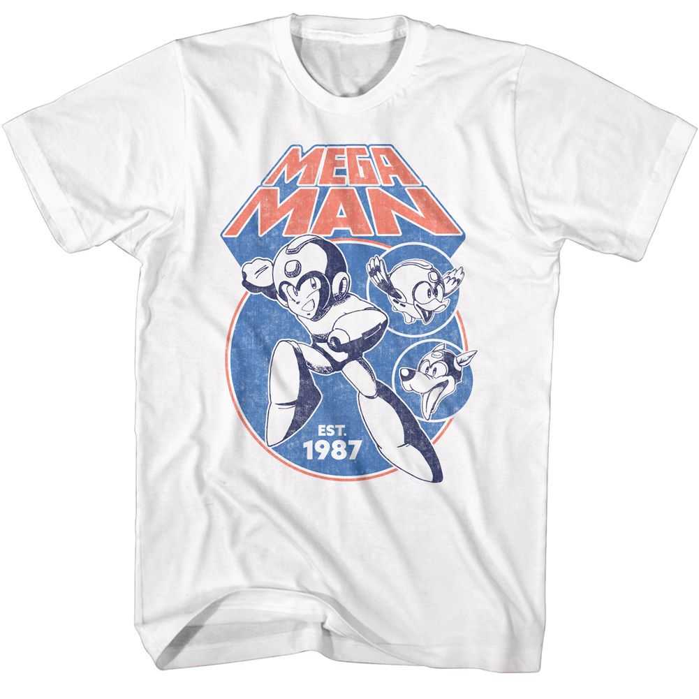 Mega Man - MEGA MAN-MEGA CIRCLES Adult Shirt