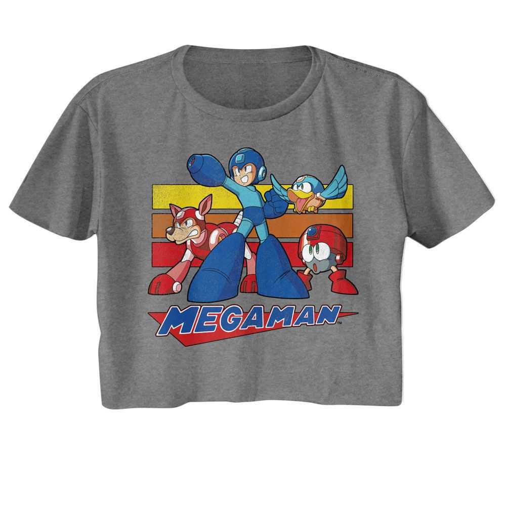 Mega Man - MEGA MAN MULTI COLOR RECTANGLES Adult Shirt