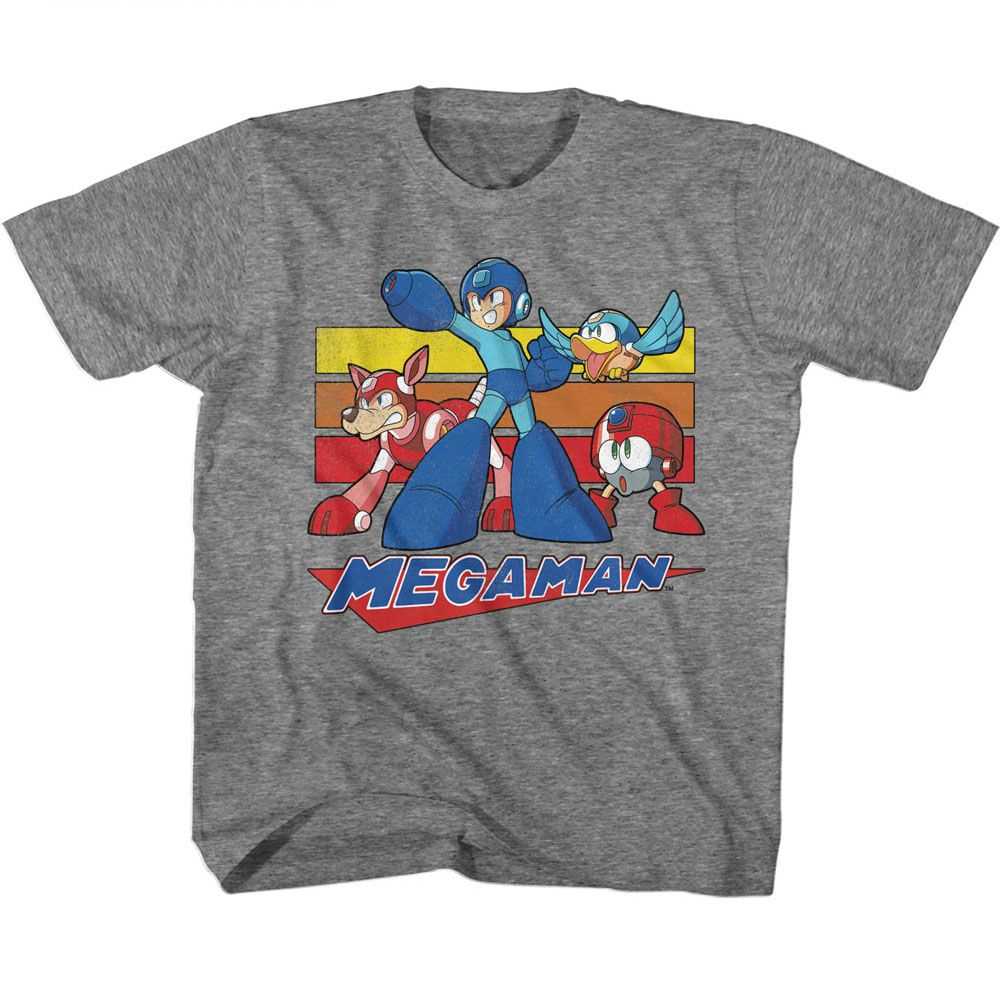 Mega Man - MEGA MAN MULTI COLOR RECTANGLES Youth Shirt