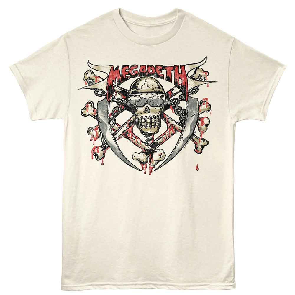 Megadeth - MEGADETH SKULL BONES BLADES Adult Shirt