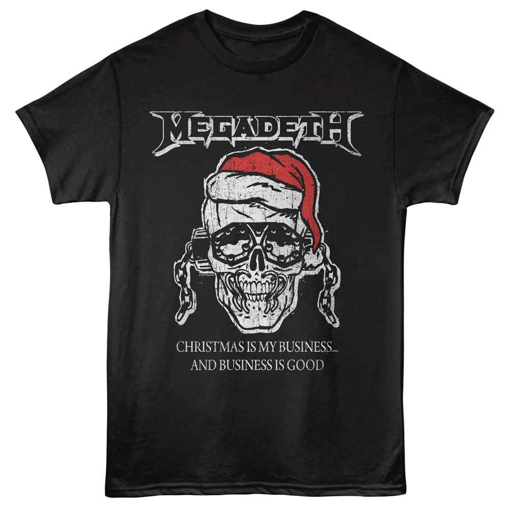 Megadeth - MEGADETH CHRISTMAS IS MY BUSINESS Adult Shirt