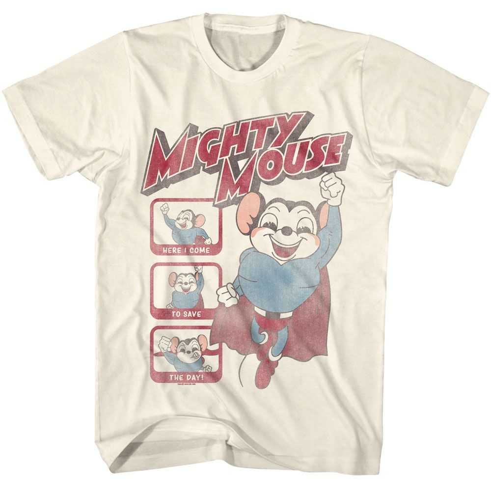Mighty Mouse - MIGHTY MOUSE HERE I COME Adult Shirt