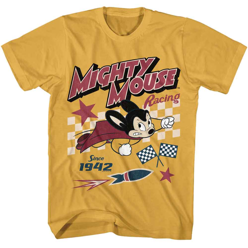 Mighty Mouse - MIGHTY MOUSE RACING Adult Shirt