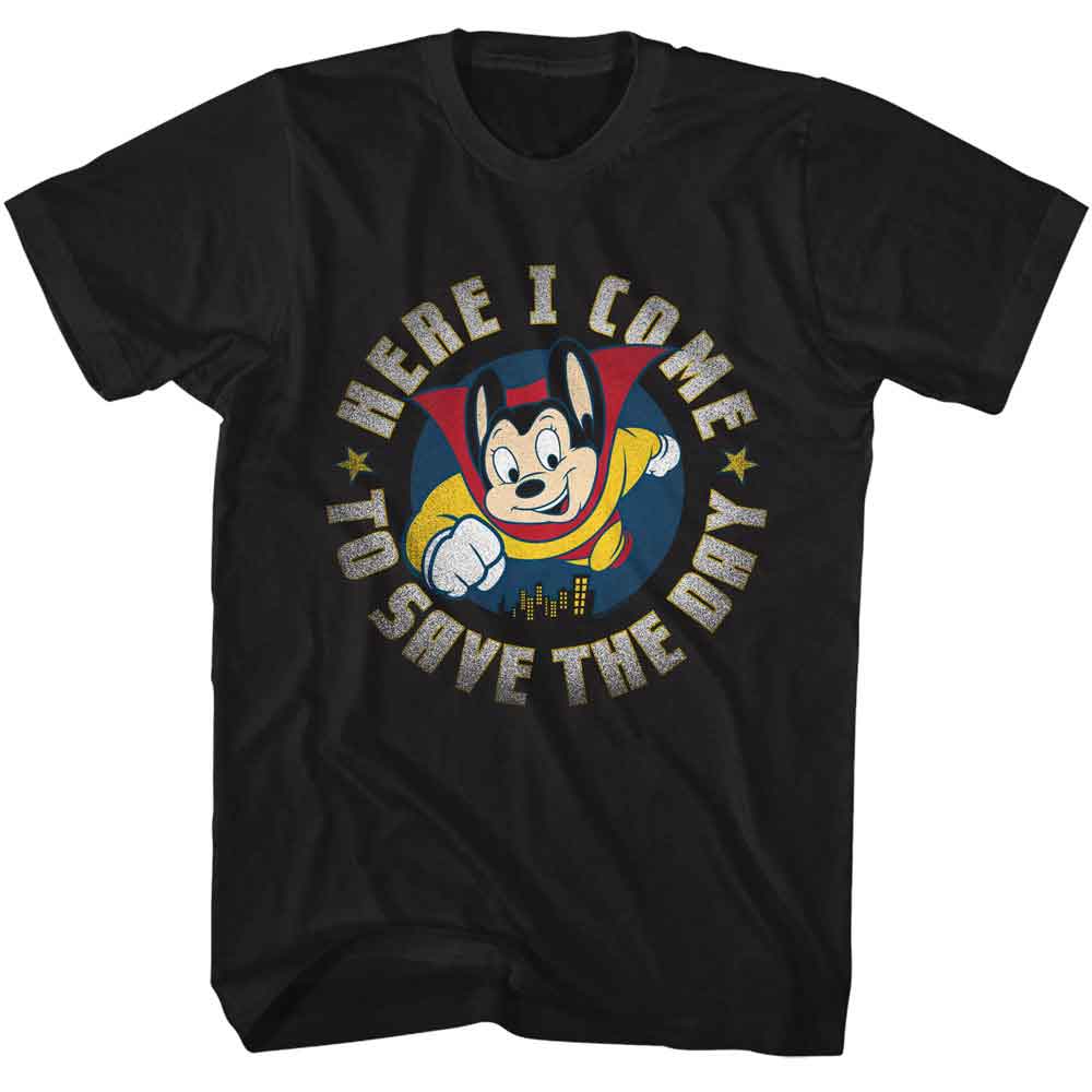 Mighty Mouse - MIGHTY MOUSE HERE I COME Adult Shirt