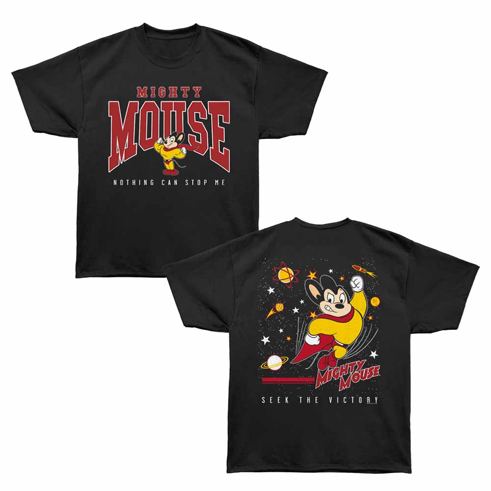 Mighty Mouse - MIGHTY MOUSE SPACE F B Adult Shirt