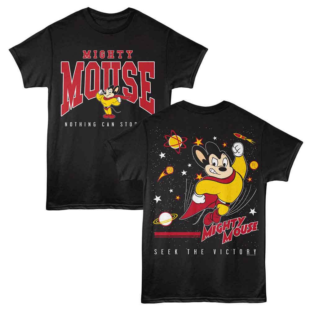 Mighty Mouse - MIGHTY MOUSE SPACE F B Adult Shirt
