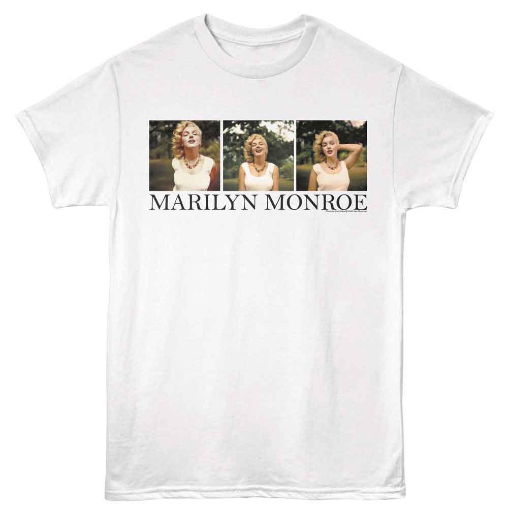 Marilyn Monroe - MARILYN MONROE THREE PHOTOS OUTDOORS Adult Shirt