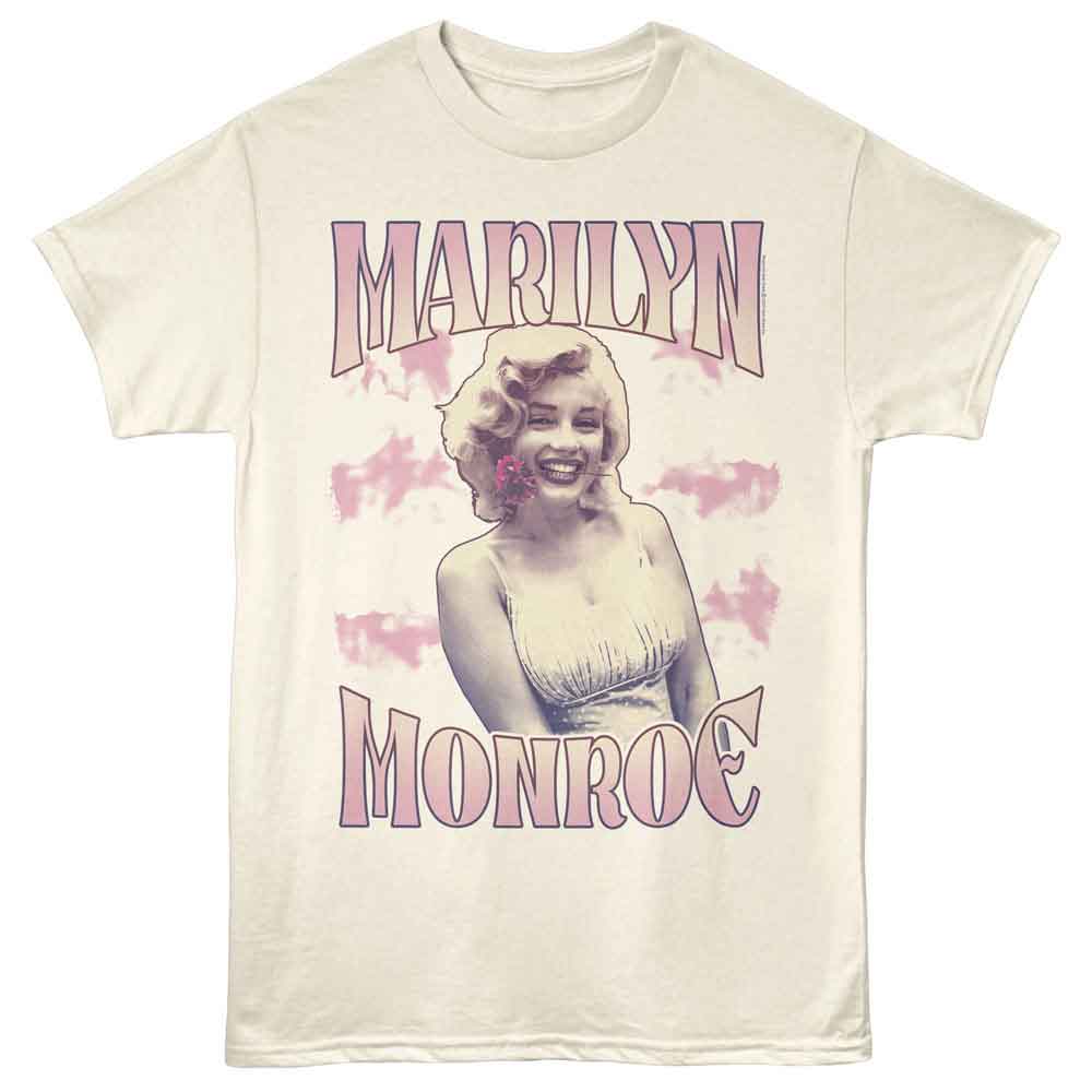 Marilyn Monroe - MARILYN MONROE CLOUDS AND FLOWER Adult Shirt