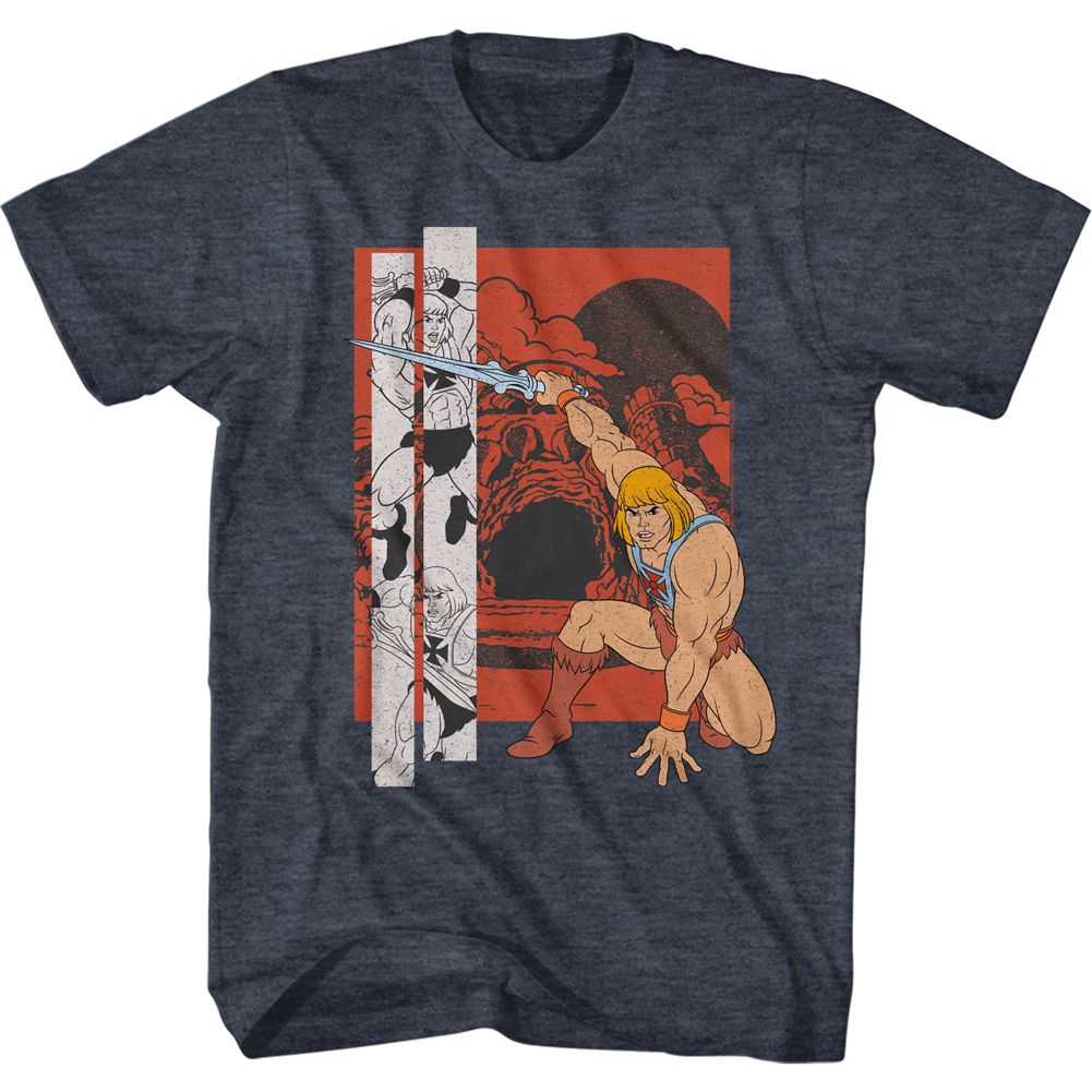Masters Of The Universe - RED SQUARE CASTLE GRAYSKULL Adult Shirt