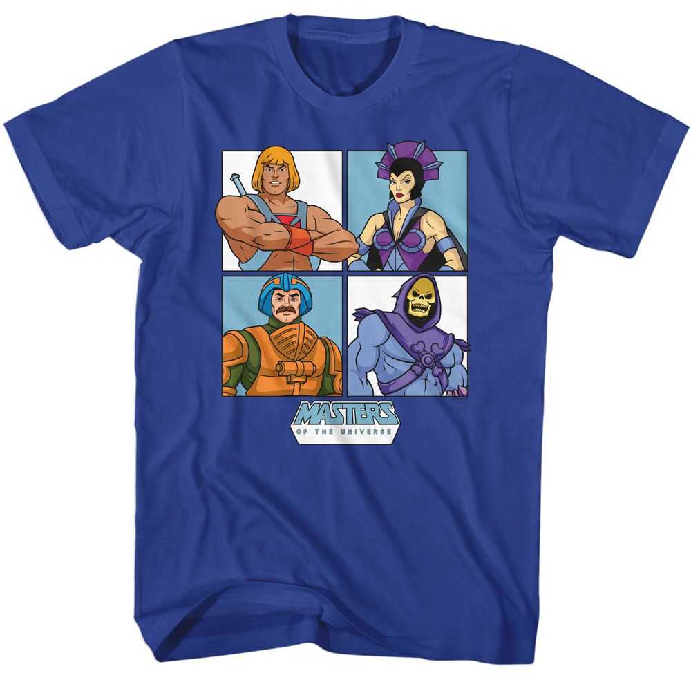 Masters Of The Universe - MOTU FOUR CHARACTER SQUARES Adult Shirt