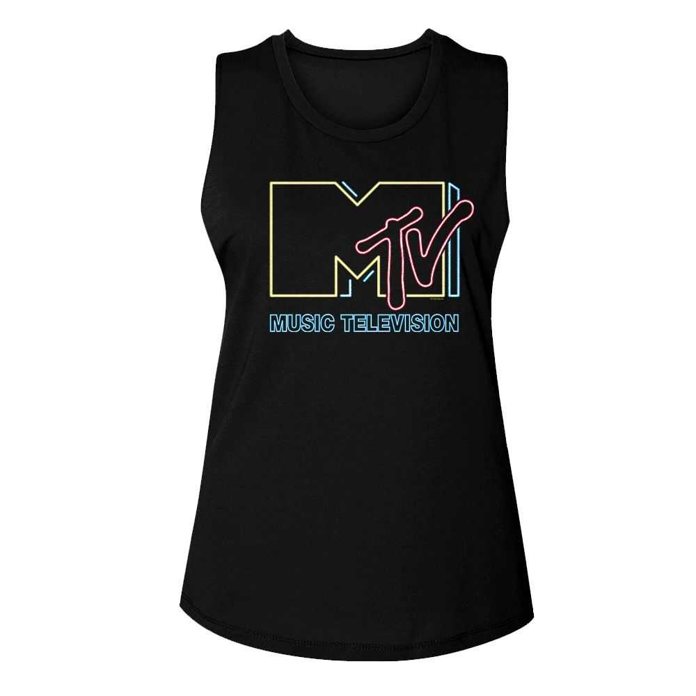 Mtv - MTV NEON SIGN LOGO Adult Shirt
