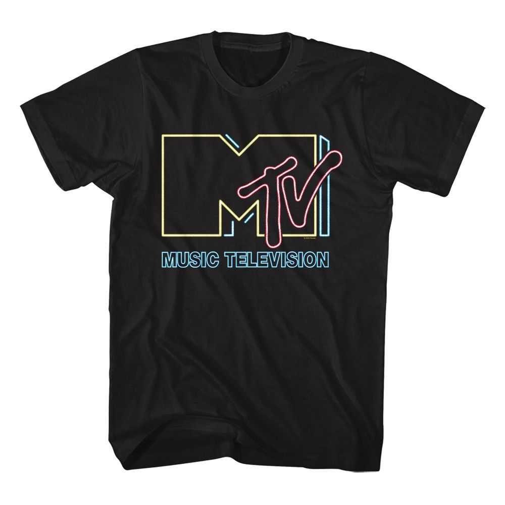 Mtv - MTV NEON SIGN LOGO Adult Shirt