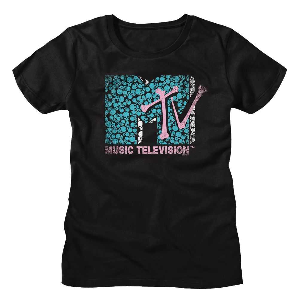Mtv - MTV SKULL AND BONES Adult Shirt