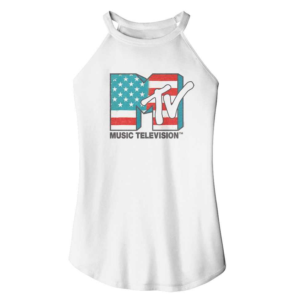 Mtv - MTV AMERICAN FLAG Adult Shirt