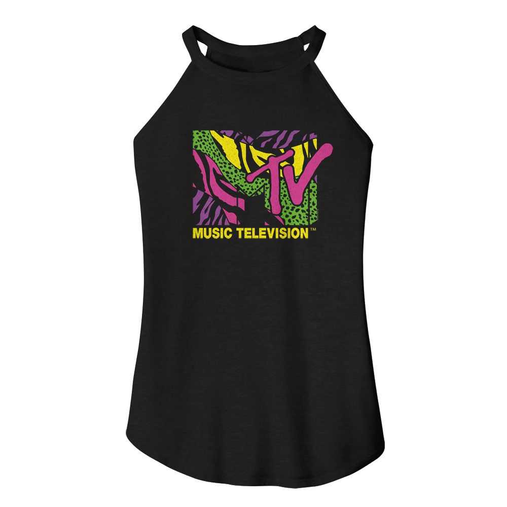 Mtv - MTV LEOPARD AND ZEBRA PRINT LOGO Adult Shirt