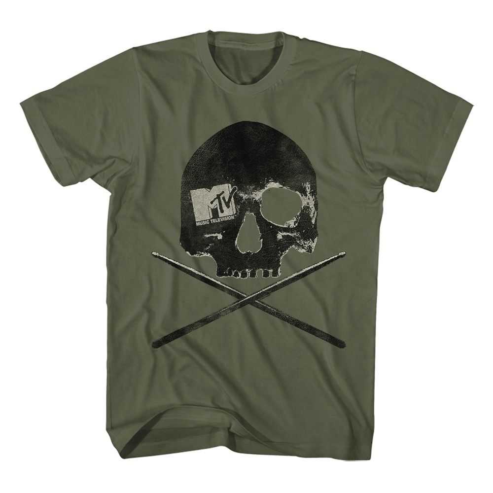 Mtv - MTV SKULLS AND STICKS Adult Shirt