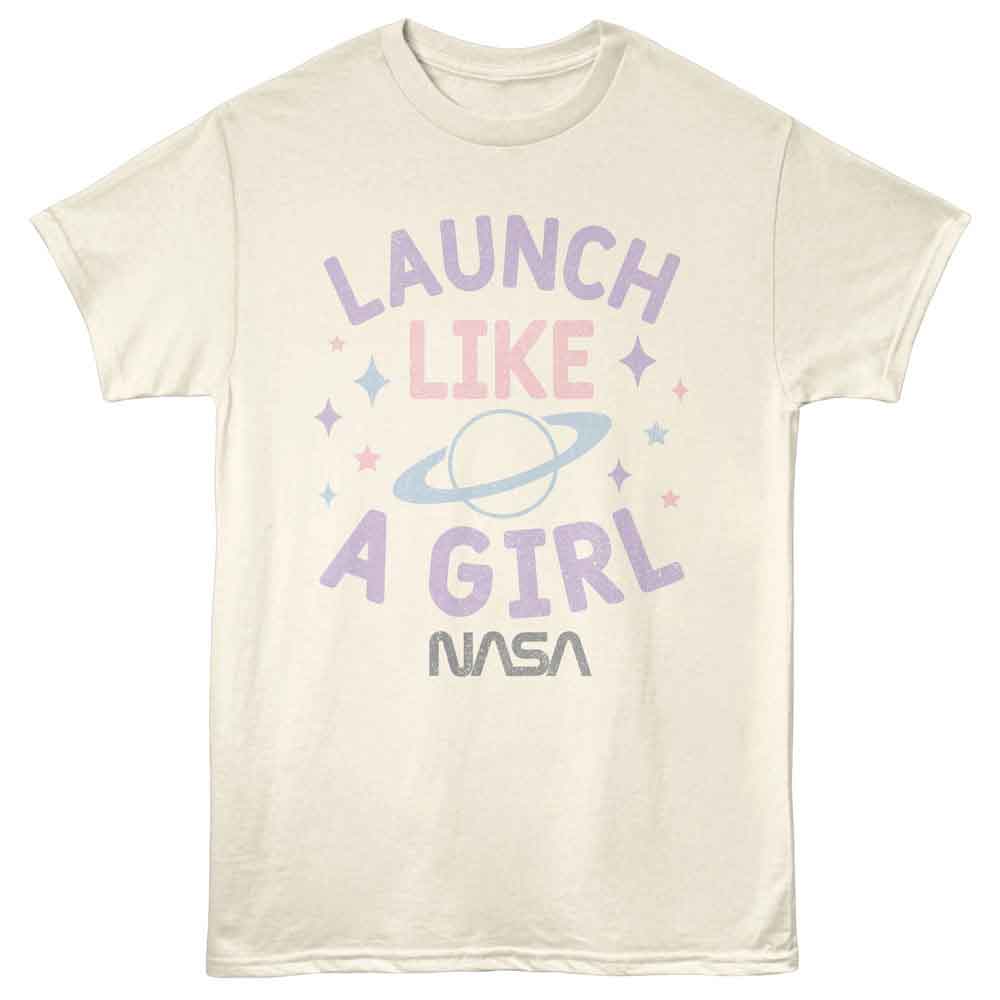 Nasa - NASA LAUNCH LIKE A GIRL Adult Shirt