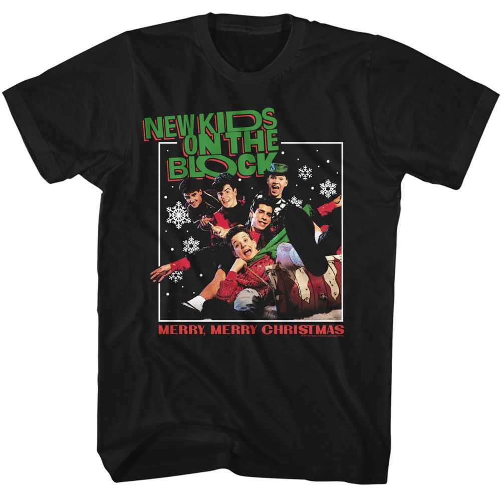 New Kids on the Block - NKOTB MERRY MERRY CHRISTMAS Adult Shirt