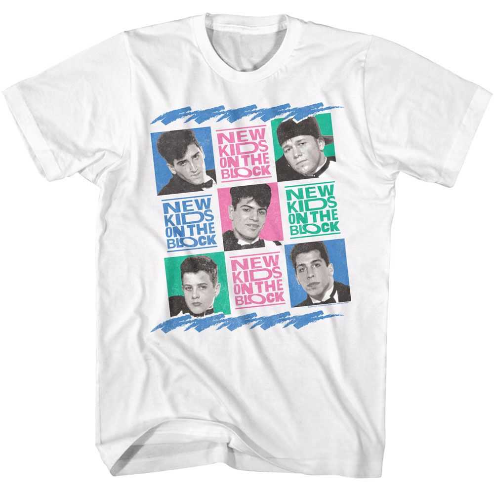 New Kids on the Block - NKOTB TRICOLOR SQUARES Adult Shirt