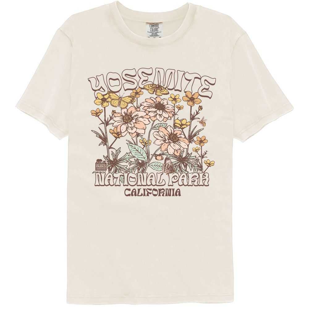 National Parks - YOSEMITE FLORAL Adult Shirt