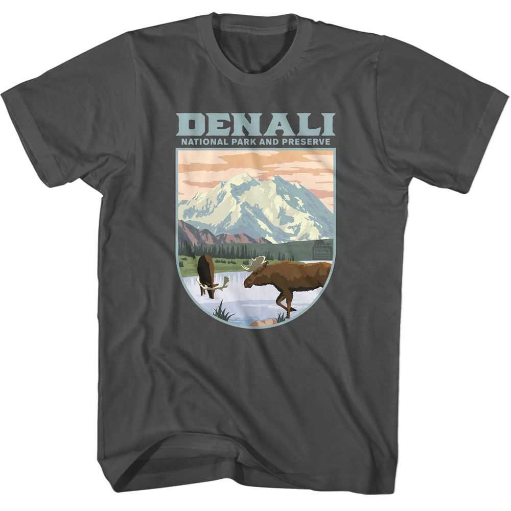 National Parks - DENALI LANDSCAPE SHAPE Adult Shirt