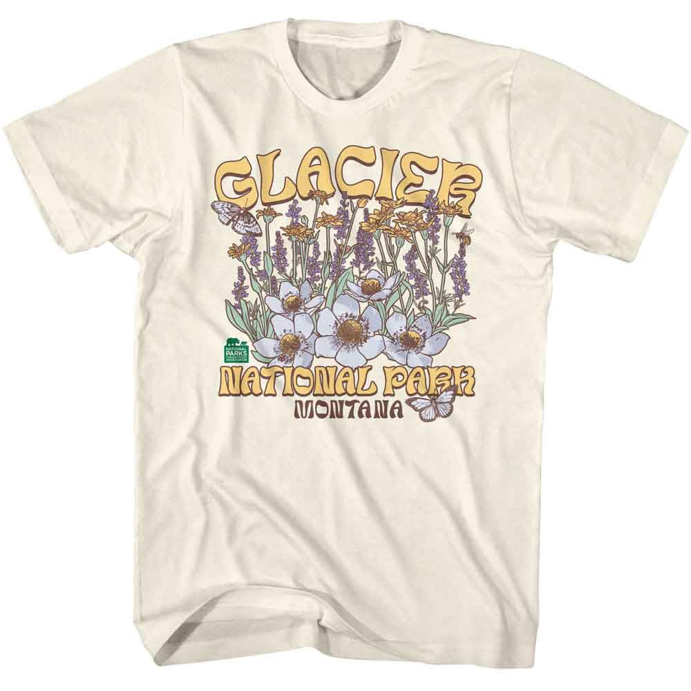 National Parks - GLACIER WILDFLOWERS Adult Shirt